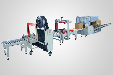 Automatic box sealing packing lines